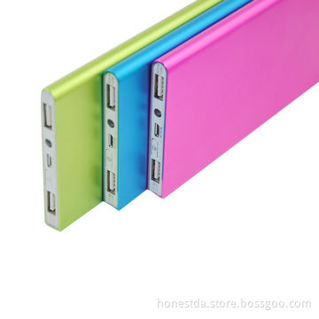 6,500mAh micro USB travel USB power bank with metal case